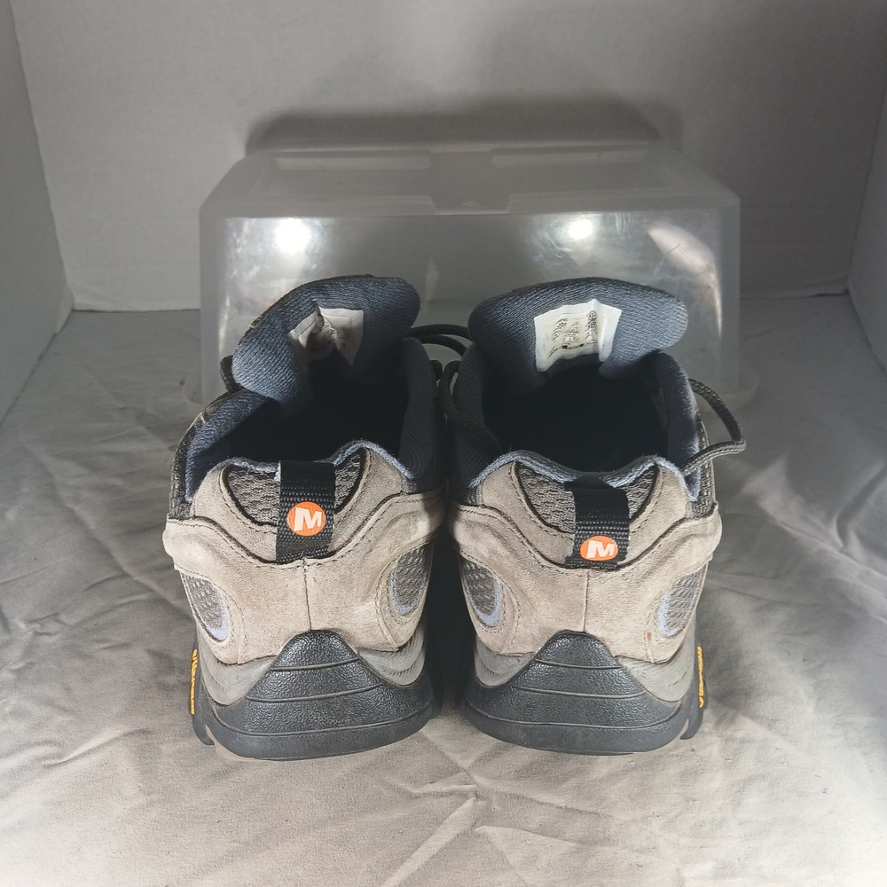 Merrell Moab 2 Waterproof Hiking Shoes 8.5 Brown Grey Gorpcore Trail Orthotic - Picture 6 of 10